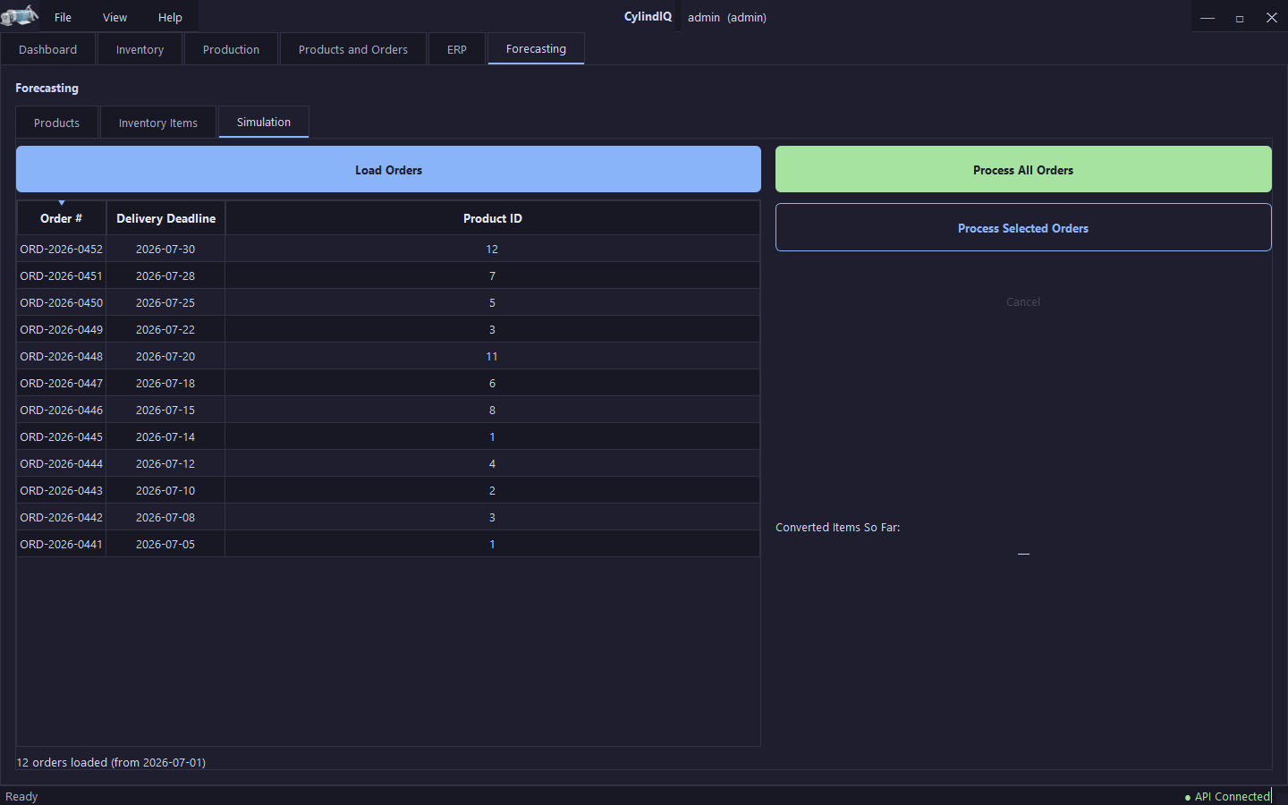 CylindIQ simulation tab